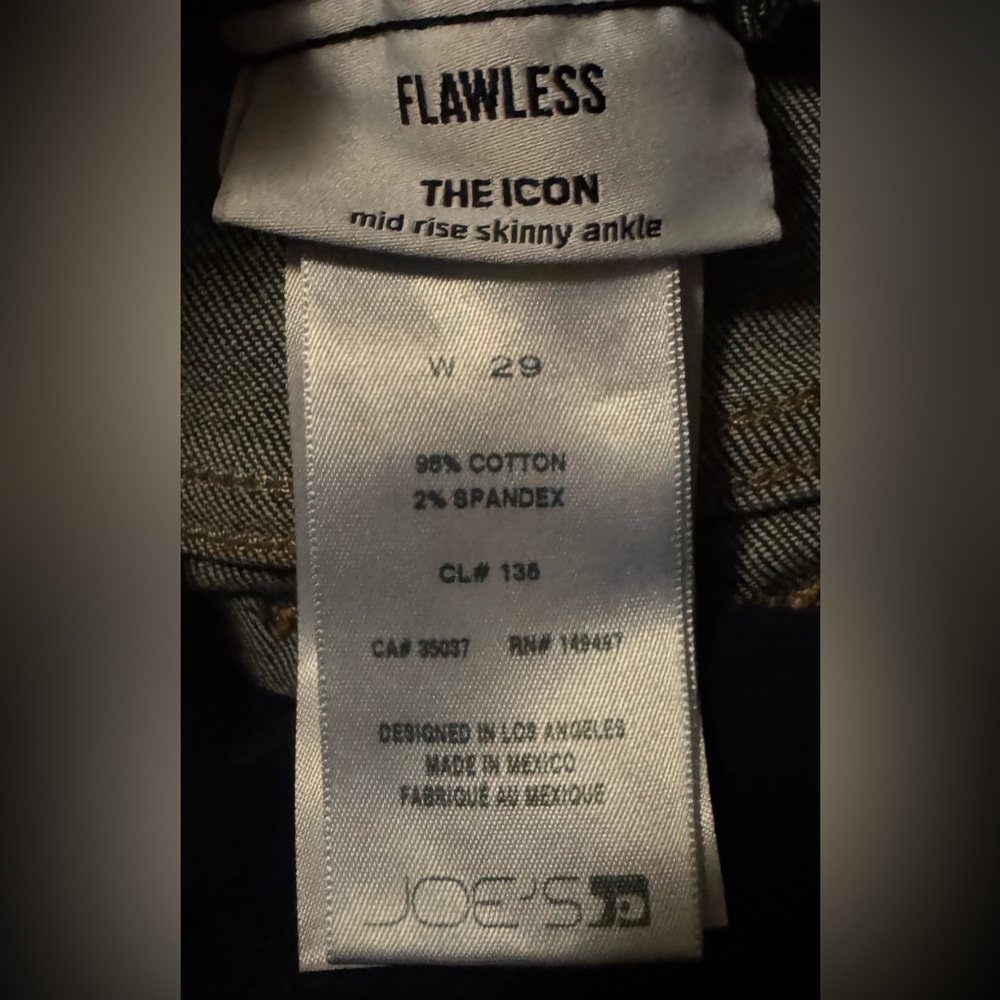 Joe's Jeans Dark Blue Maternity Women’s skinny Jeans with Overband Sz 29 NWOT - Picture 2 of 12